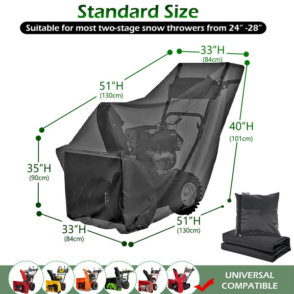 Snow Thrower Cover-Heavy Duty Polyester, IC ICLOVER Waterproof UV