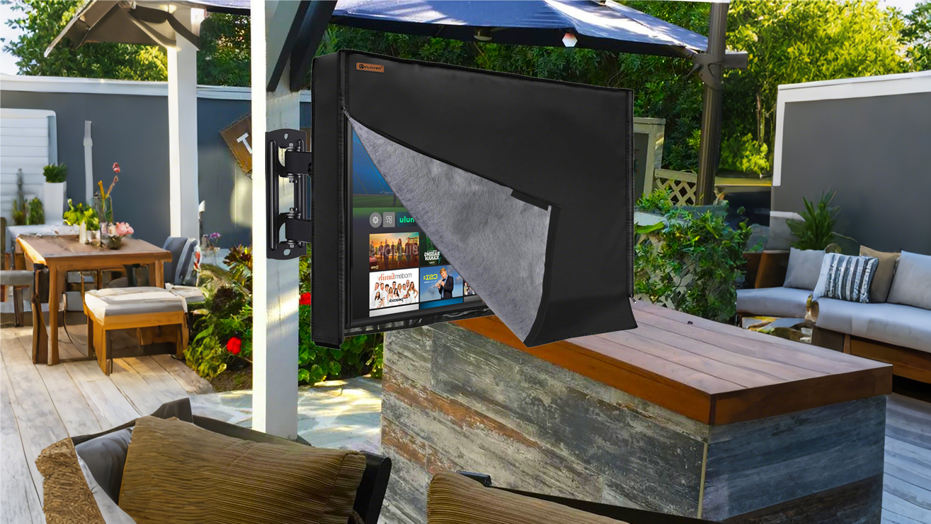 🛡️ Keep Your TV Safe Year-Round with This TV Cover with Non-Scratch Soft Liner 📺