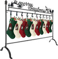 Merry Christmas Stocking Holder Stand — 2.6FT Floor Rack with 10 Hooks