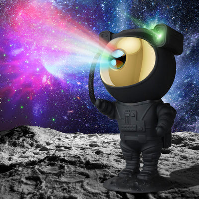 IC ICLOVER Astronaut Star Projector Night Light, Kids Room Decor Aesthetic, Galaxy Nebula Projector Light with Timer, 360°Adjustable with Remote Control, Space Gifts for Bedroom, Gaming Room