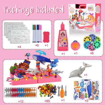 IC ICLOVER Drawing Projector for Kids, Art Sketcher Projector with 48 Patterns & Graffiti Boards & Pen, Drawing and Tracing Smart Projector Toys, Children Learn to Sketch and Draw, Birthdays Christmas Boys Girls Gifts