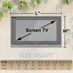Outdoor TV Cover - Beige Weatherproof TV Screen Protector with Zipper & Remote Control Pocket