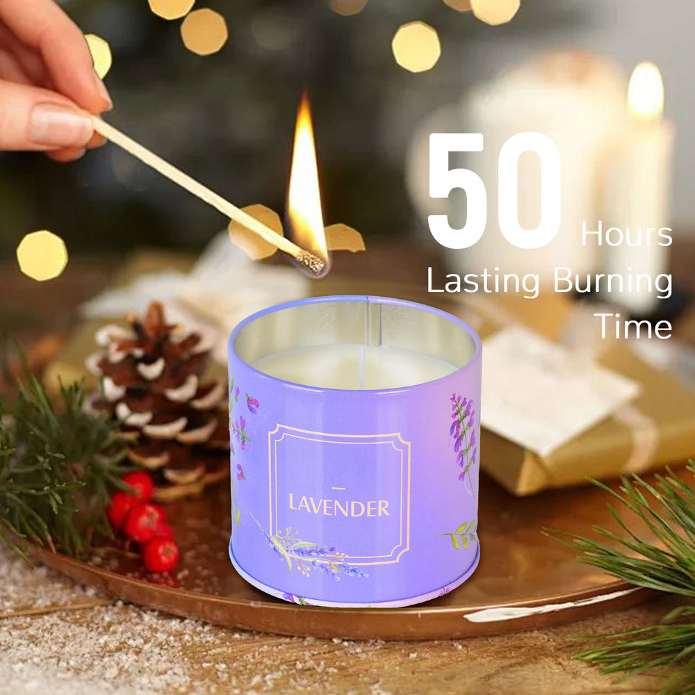 IC ICLOVER 4 Pack Scented Candles, Aromatherapy Candles for Home Scented, Natural Soy Wax Candle Set 7oz 50 Hour Long Lasting Candles, Jar Candles Gifts for Women Men Birthday Thanksgiving Christmas Valentine