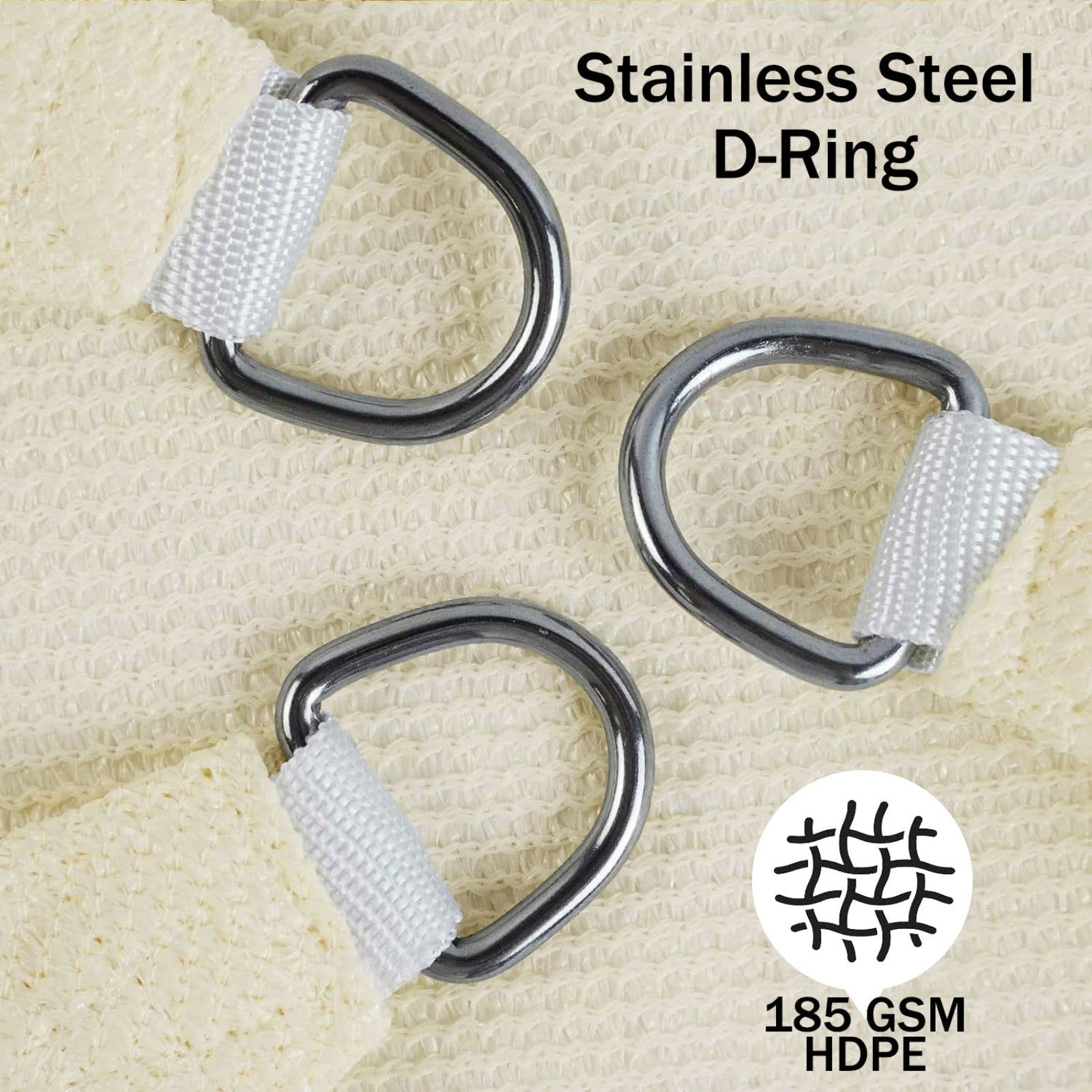 12' x 12' Square Sun Shade Sail, Permeable Sail Shades Canopy Cloth Shelter Cover, 185 GSM HDPE 95% UV Blockage, Sunshade Awning Canopies Outdoor for Patio Garden Backyard Deck -Cream