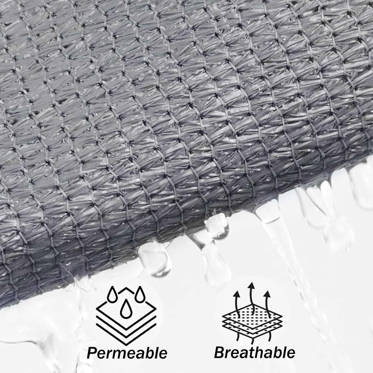Sun Shade Sail, 95% UV Block Sun Sail Shade Canopy | 185 GSM HDPE Water & Air Permeable Canopy Cloth Shelter Cover, Sunshade Canopy Awning for Patio Garden Backyard Deck Outdoor