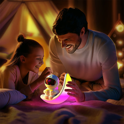 IC ICLOVER Astronaut Star Projector Night Light, Kids Room Decor Aesthetic, Galaxy Nebula Projector Light with Timer, 360°Adjustable with Remote Control, Space Gifts for Bedroom, Gaming Room