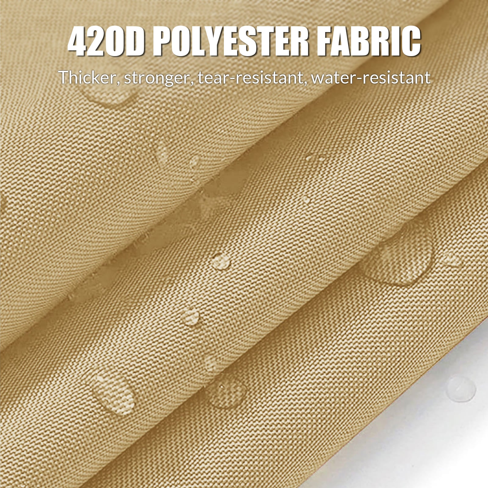 Waterproof Shade Sail, Polyester Sun Shade Sail  | 95% UV Block, Patio Sun Cover, Water Resistant Rain Shelter, Backyard Sunshade Awning Canopy for Outdoor Garden Yard Deck