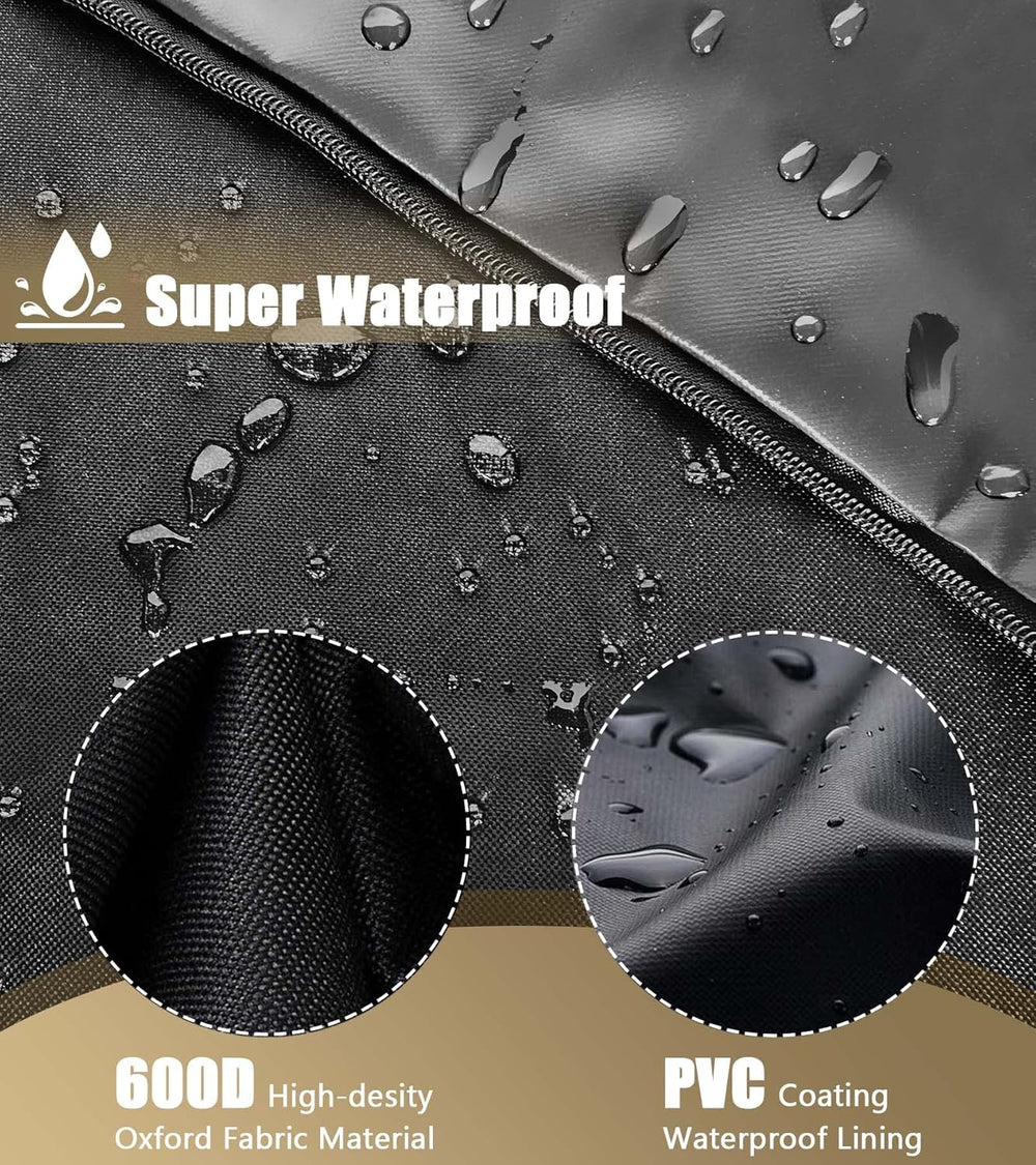 IC ICLOVER Mobile TV Stand Cover for 32/39-40/43/48-50/52-55/60-65 inch, Waterproof Outdoor TV Cover for Stand Mount, Television Screen Protector with Side Zipper Access for Outside Mobile TVs Cart with Floor Standing Base