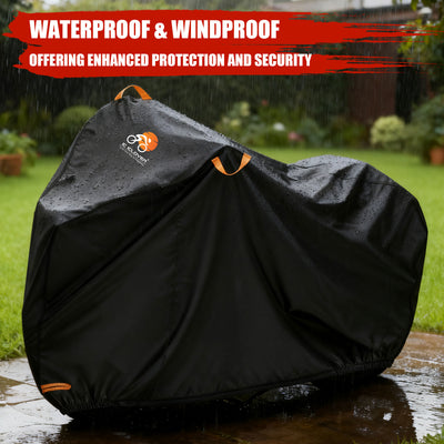 IC ICLOVER Bike Cover Waterproof Outdoor, 1 Bikes Storage Bicycle Covers for Outside, Bike Tarp with Lock Holes Against Rain Sun UV Dust Wind for Mountain Road City Ebike Hybrid Electric Bikes E-Bike