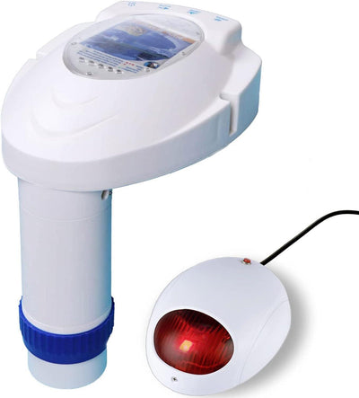 IC ICLOVER Pool Alarm with Remote Receiver, Underwater Immersion Drown Monitor System, Poolside Alarms for Inground Pools, Secure with Screws, Kids Toddler Pets Swimming Pool Safety Guard Protection