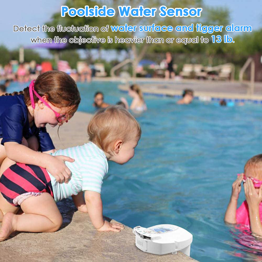 IC ICLOVER Pool Alarm with Remote Receiver, Underwater Immersion Drown Monitor System, Poolside Alarms for Inground Pools, Secure with Screws, Kids Toddler Pets Swimming Pool Safety Guard Protection