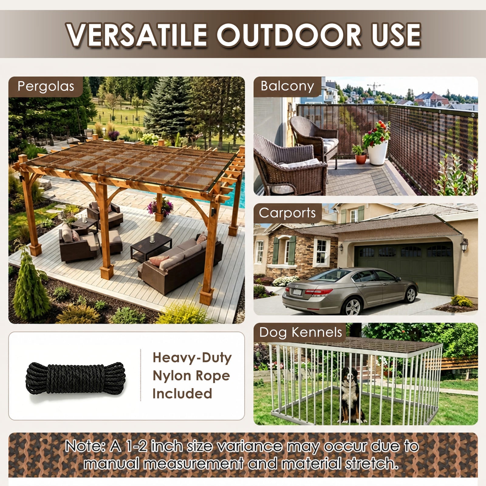 Shade Cloth for Garden - 90% UV Resistant, Breathable Mesh Tarps | UV Resistant Sun Shade Net, with Reinforced Gromments, Outdoor Sunshades for Patio, Greenhouse, Chicken Coop, Pergola, Canopy