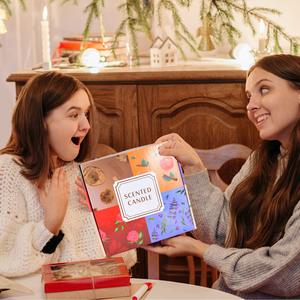 IC ICLOVER 4 Pack Scented Candles, Aromatherapy Candles for Home Scented, Natural Soy Wax Candle Set 7oz 50 Hour Long Lasting Candles, Jar Candles Gifts for Women Men Birthday Thanksgiving Christmas Valentine