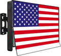 US Flag Outdoor TV Cover - Heavy Duty TV Screen Protector with Zipper & Remote Control Pocket