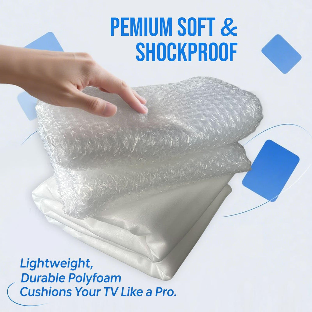 Foam Flat Screen TV Cover - Flat Screen TV Protection with Bubble TV Protective Cover