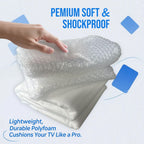 Foam Flat Screen TV Cover - Flat Screen TV Protection with Bubble TV Protective Cover