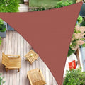 12' x 12' x 12' Triangle Waterproof Sun Shade Sail, Sail Shades Canopy Cloth Shelter Cover, 95% UV Blockage & Water Resistant, Sunshade Awning Canopies Outdoor for Patio Garden Backyard Deck -Rust Red