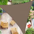 8' x 8' x 8' Triangle Waterproof Sun Shade Sail, Sail Shades Canopy Cloth Shelter Cover, 95% UV Blockage & Water Resistant, Sunshade Awning Canopies Outdoor for Patio Garden Backyard Deck -Brown