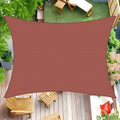 12' x 16' Rectangle Waterproof Sun Shade Sail, Sail Shades Canopy Cloth Shelter Cover, 95% UV Blockage & Water Resistant, Sunshade Awning Canopies Outdoor for Patio Garden Backyard Deck -Rust Red