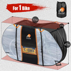 IC ICLOVER Bike Cover for Transport on Rack, Bicycle Covers for 1, 2, 3 Bikes on Rear Bike Rack with Safety Visible Tail Lights Window, 600D Waterproof Outdoor Storage Bike Cover on Hitch Travel for RV SUV