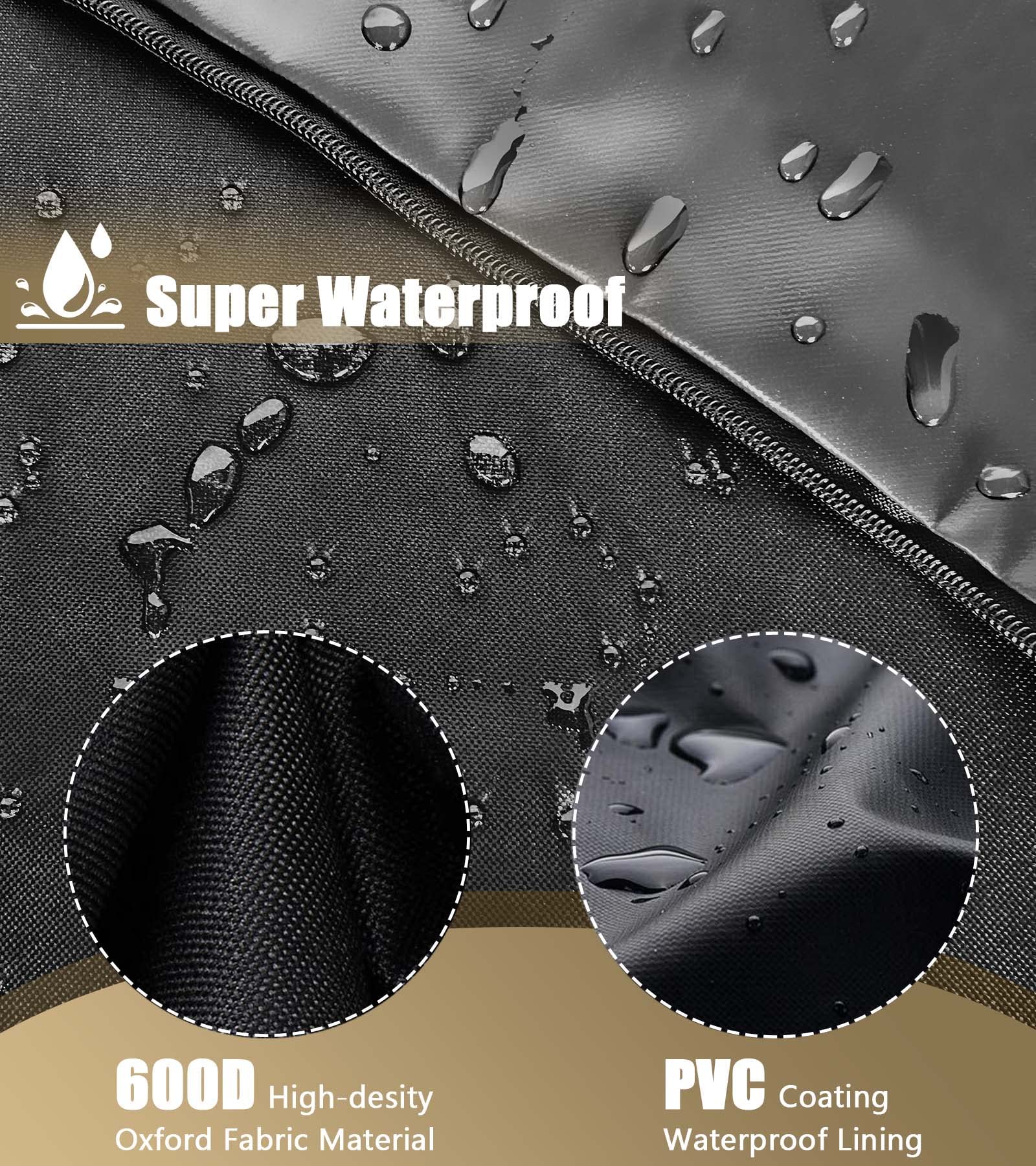 Outdoor TV Cover - 600D Heavy Duty Waterproof TV Protector with 3 Sides Full Zipper