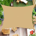 16' x 20' Rectangle Waterproof Sun Shade Sail, Sail Shades Canopy Cloth Shelter Cover, 95% UV Blockage & Water Resistant, Sunshade Awning Canopies Outdoor for Patio Garden Backyard Deck -Sand