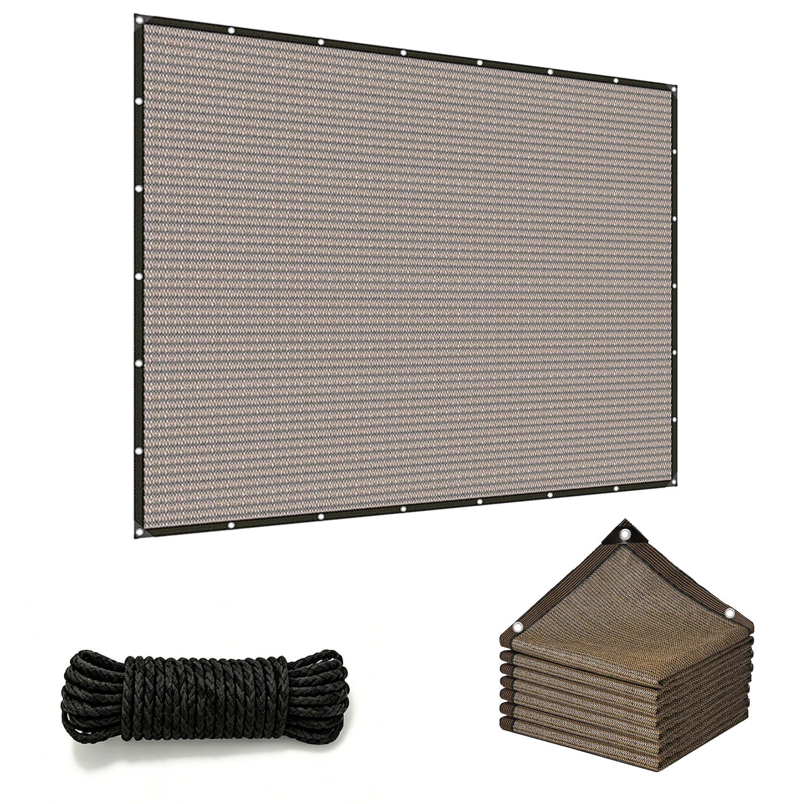Shade Cloth for Garden - 90% UV Resistant, Breathable Mesh Tarps | UV Resistant Sun Shade Net, with Reinforced Gromments, Outdoor Sunshades for Patio, Greenhouse, Chicken Coop, Pergola, Canopy