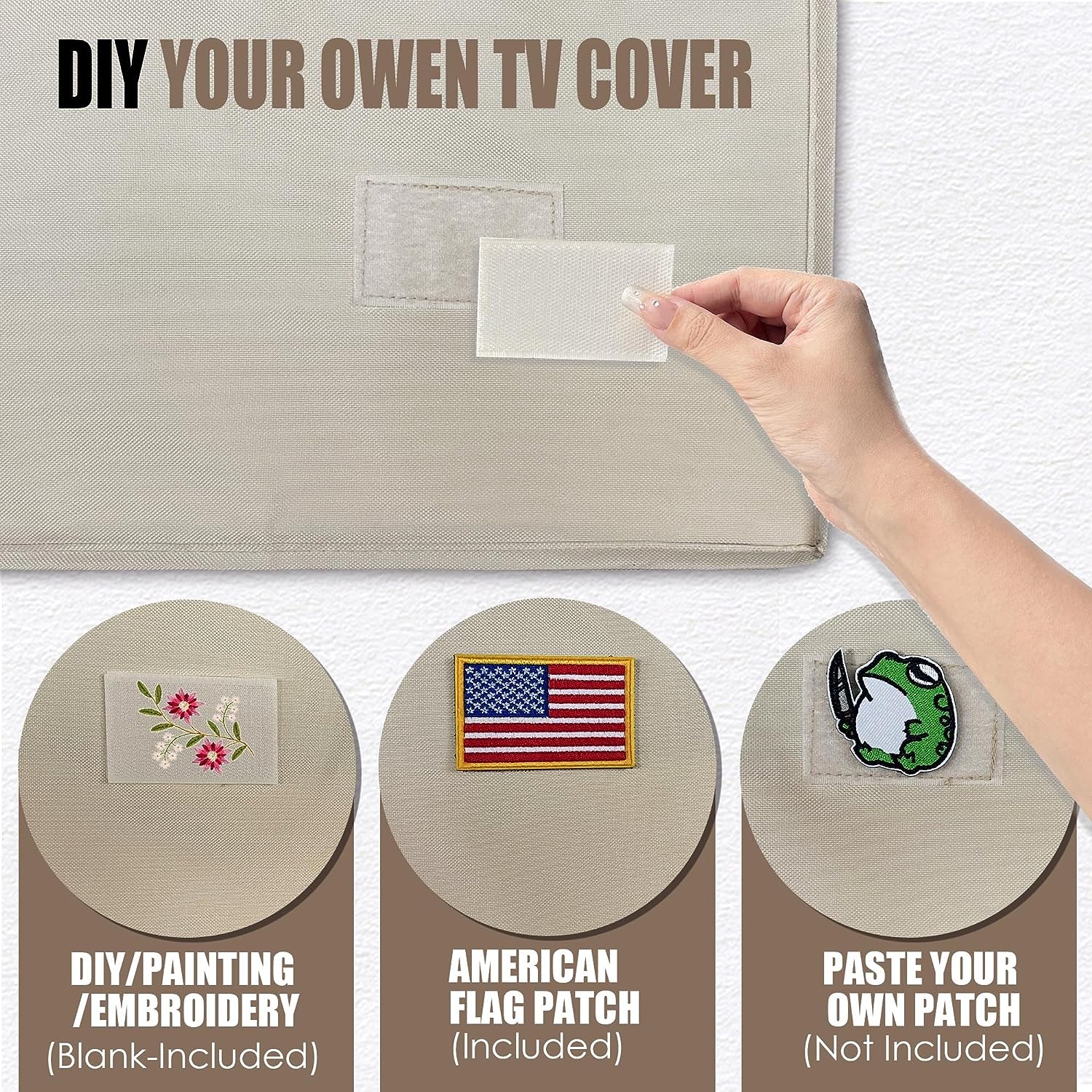 TV Cover for Amazon Fire TV - Weatherproof TV Screen Protector Remote Control Pocket