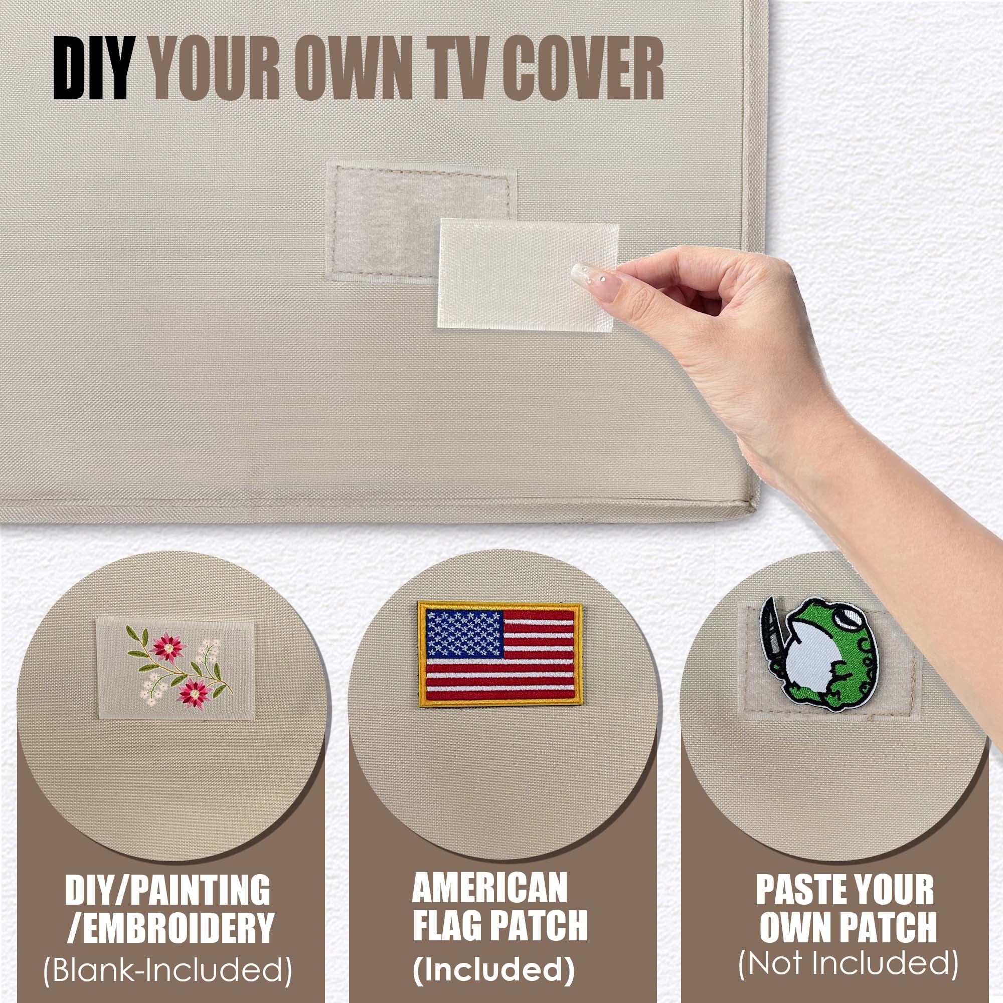 Slim Outdoor TV Cover - Waterproof TV Protector with 3 Side Full Zipper