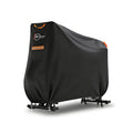 IC ICLOVER Exercise Bike Cover - Upright Bicycle Protective Covers Outdoor 600D Waterproof Dustproof, Stationary Indoor Cycling Bikes Storage with 4 Windproof Buckles for Peloton Yosuda Cursor Fitness