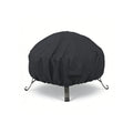 Round Fire Pit Cover for 22-30 Inch Firepit, Heavy Duty Outdoor Patio Fireplace Covers, Waterproof Dustproof Firepit Cover Anti UV and Tear Resistant with Air Vents