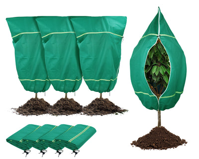 Plant Covers Freeze Protection for Winter, Frost Blankets for Outdoor Plants with Zipper Drawstring, Plant Freeze Protection Tree Cover Bags Cloth for Shrub Bush Fruit Potted