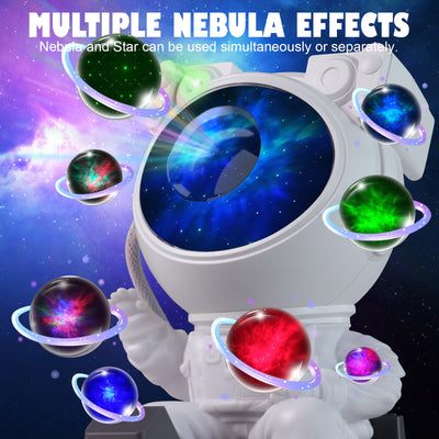 Astronaut Galaxy Projector Star Light, IC ICLOVER Space Buddy Projector Night Light, 360°Nebula Spacemen Projector with Remote Control, Space Lamp Gifts for Kids Bedroom Gaming Room Decor(Lunar Rover)
