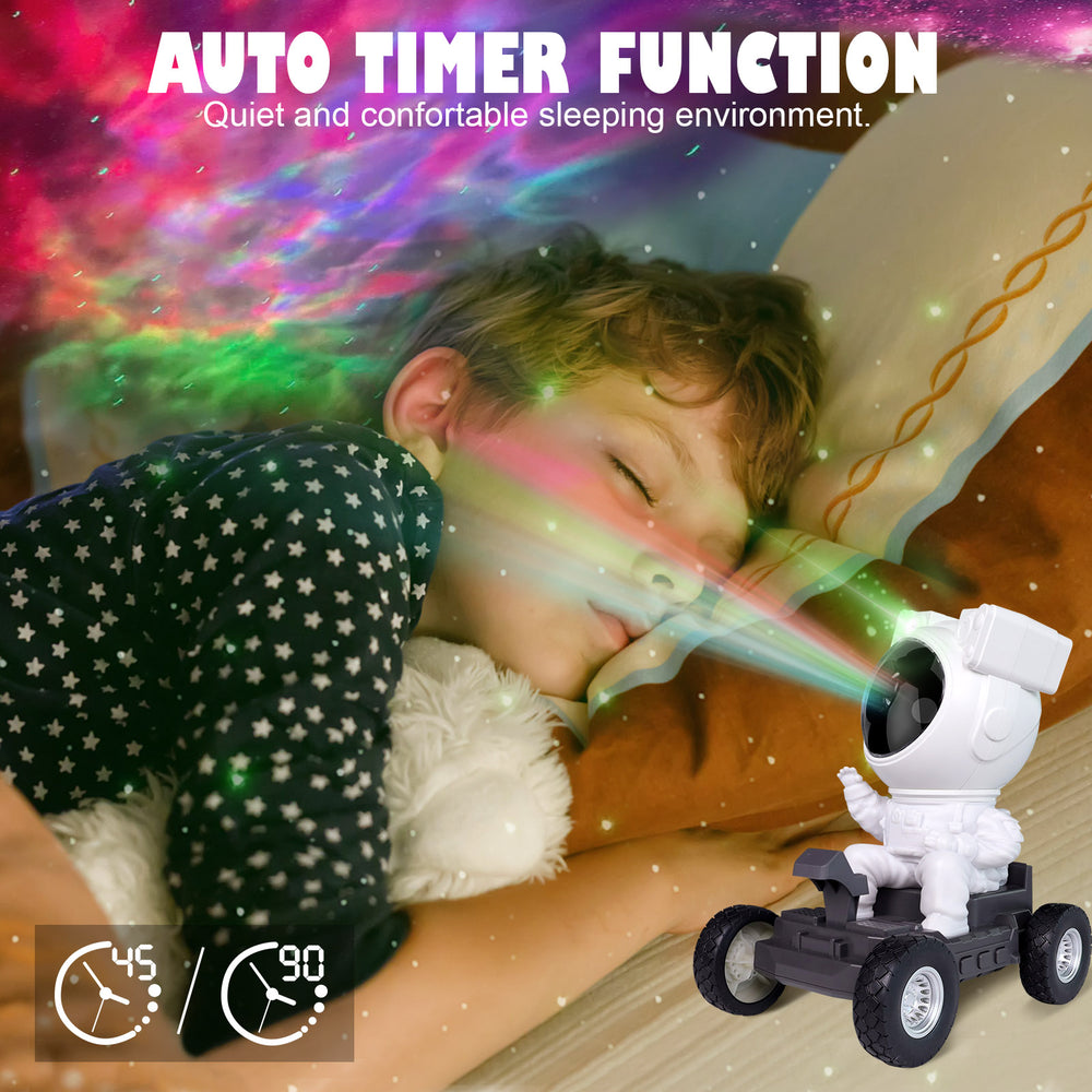 Astronaut Galaxy Projector Star Light, IC ICLOVER Space Buddy Projector Night Light, 360°Nebula Spacemen Projector with Remote Control, Space Lamp Gifts for Kids Bedroom Gaming Room Decor(Lunar Rover)