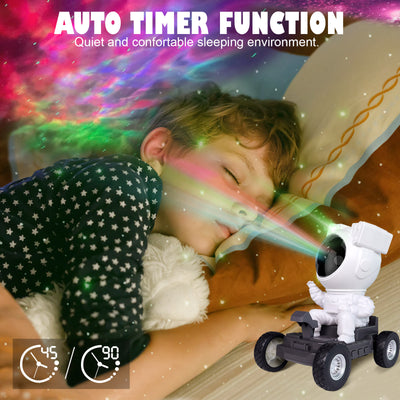 Astronaut Galaxy Projector Star Light, IC ICLOVER Space Buddy Projector Night Light, 360°Nebula Spacemen Projector with Remote Control, Space Lamp Gifts for Kids Bedroom Gaming Room Decor(Lunar Rover)