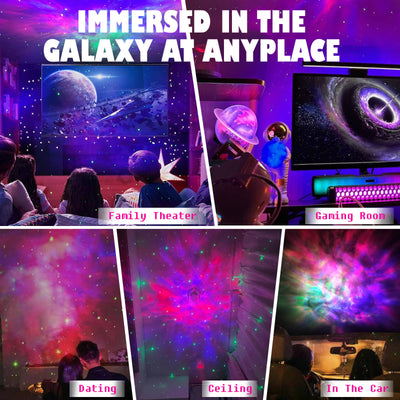 Astronaut Galaxy Projector Star Light, IC ICLOVER Space Buddy Projector Night Light, 360°Nebula Spacemen Projector with Remote Control, Space Lamp Gifts for Kids Bedroom Gaming Room Decor(Lunar Rover)