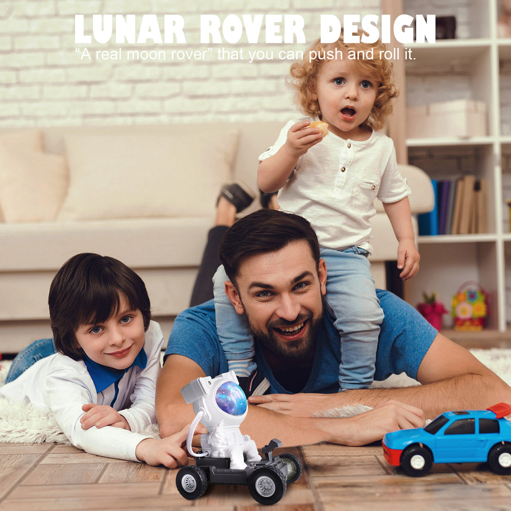 Astronaut Galaxy Projector Star Light, IC ICLOVER Space Buddy Projector Night Light, 360°Nebula Spacemen Projector with Remote Control, Space Lamp Gifts for Kids Bedroom Gaming Room Decor(Lunar Rover)