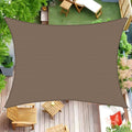 12' x 16' Rectangle Waterproof Sun Shade Sail, Sail Shades Canopy Cloth Shelter Cover, 95% UV Blockage & Water Resistant, Sunshade Awning Canopies Outdoor for Patio Garden Backyard Deck -Brown