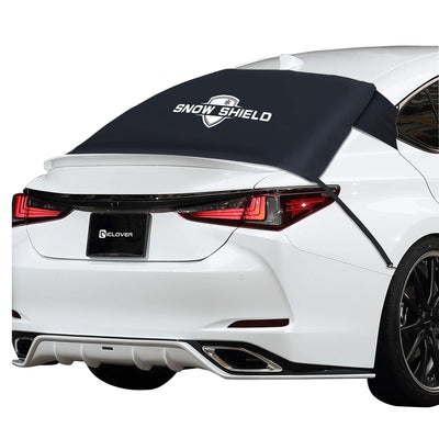 IC ICLOVER Rear Snow Cover, 600D Heavy Duty All Weather Back Window Shade, Full Protection from Snow, Ice & Frost, Winter Cover with Flaps and 4 Magnets, Fit Most Cars and Sedans