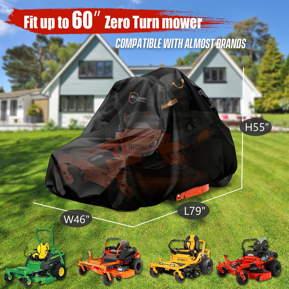 IC ICLOVER Zero Turn Mower Cover, Universal Fit Decks Up to 60