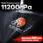 IC ICLOVER Bike Cover for Transport on Rack, Bicycle Covers for 1, 2, 3 Bikes on Rear Bike Rack with Safety Visible Tail Lights Window, 600D Waterproof Outdoor Storage Bike Cover on Hitch Travel for RV SUV