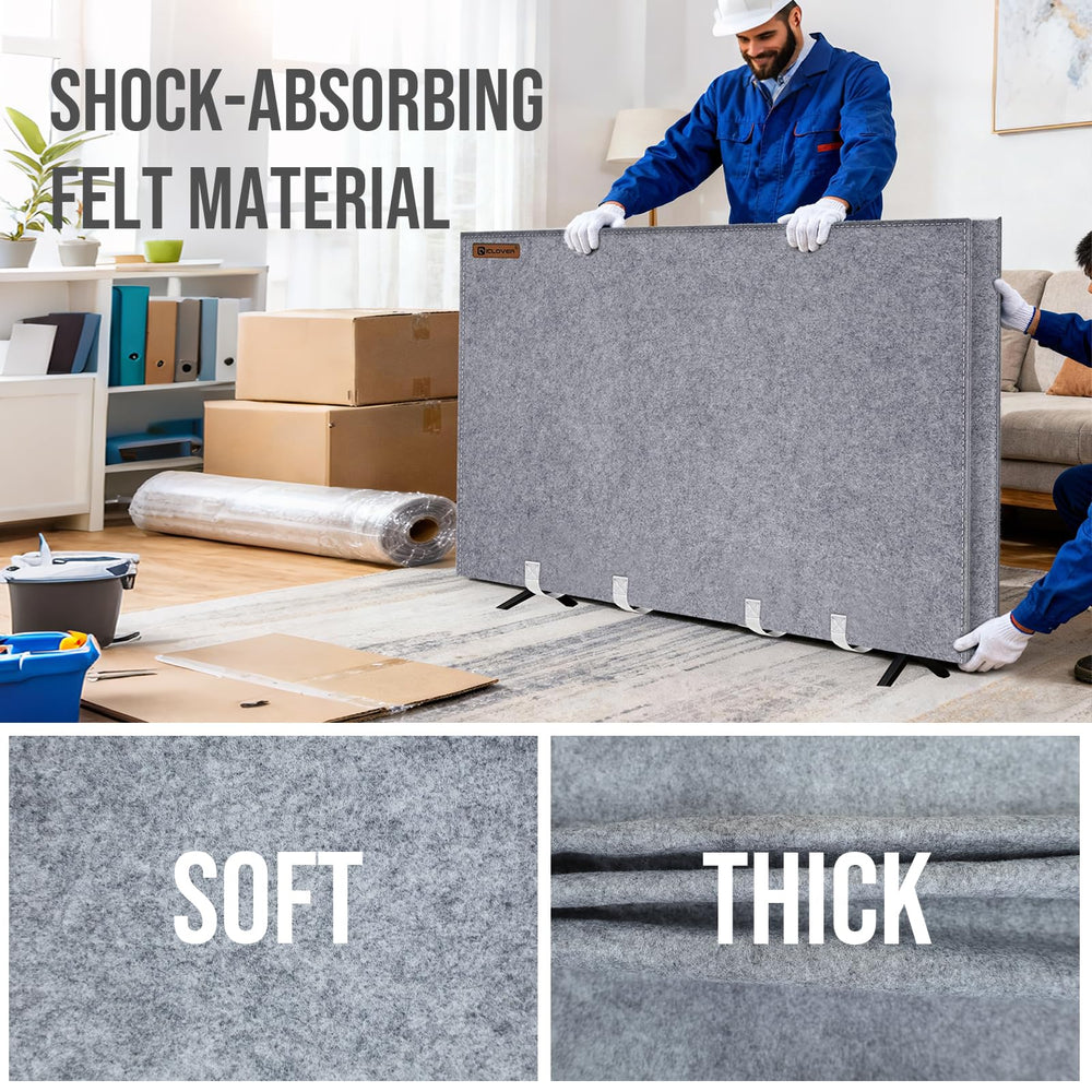 IC ICLOVER TV Cover for Moving, Tear Resistance Thick Felt Cover Fit up to 60