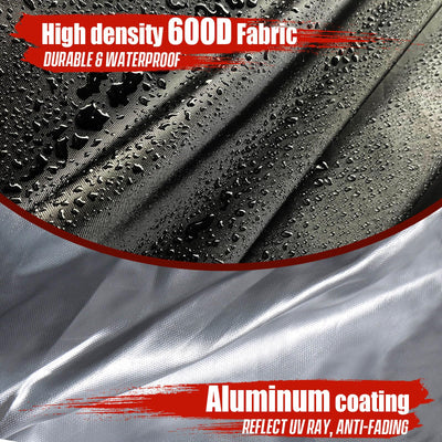 IC ICLOVER Riding Lawn Mower Cover, Universal Fits Decks up to 54", 600D Heavy Duty Waterproof Lawn Tractor Cover, Outdoor Protection Against UV, Dust, Wind, Ride-on Mower Tractor Storage with Elastic Hem