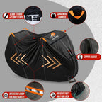 IC ICLOVER Bike Cover for Transport on Rack, Bicycle Covers for 1, 2, 3 Bikes on Rear Bike Rack, 600D Outdoor Storage Bike Travel Cover on Car Bike Rack, Full Zipper Protection Waterproof Bike Rack Covers