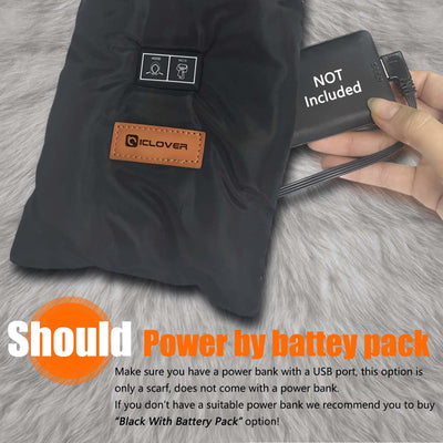 IC ICLOVER Heated Scarf, Rechargeable Neck Heating Pad with Foldable Hood, Electric Cordless Neck Warmer Men Women Xmas Gift