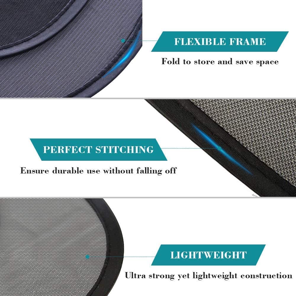 IC ICLOVER Car Sun Shade, Folding Automotive Rear Window Shade, Universal Mesh Screen Back Window Sun Visor with Magnet Adsorption for Children Kids