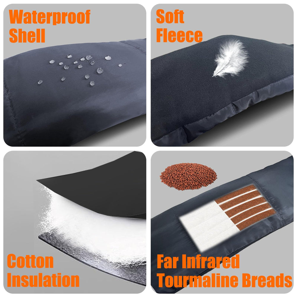 IC ICLOVER Heated Scarf, Rechargeable Neck Heating Pad with Foldable Hood, Electric Cordless Neck Warmer Men Women Xmas Gift