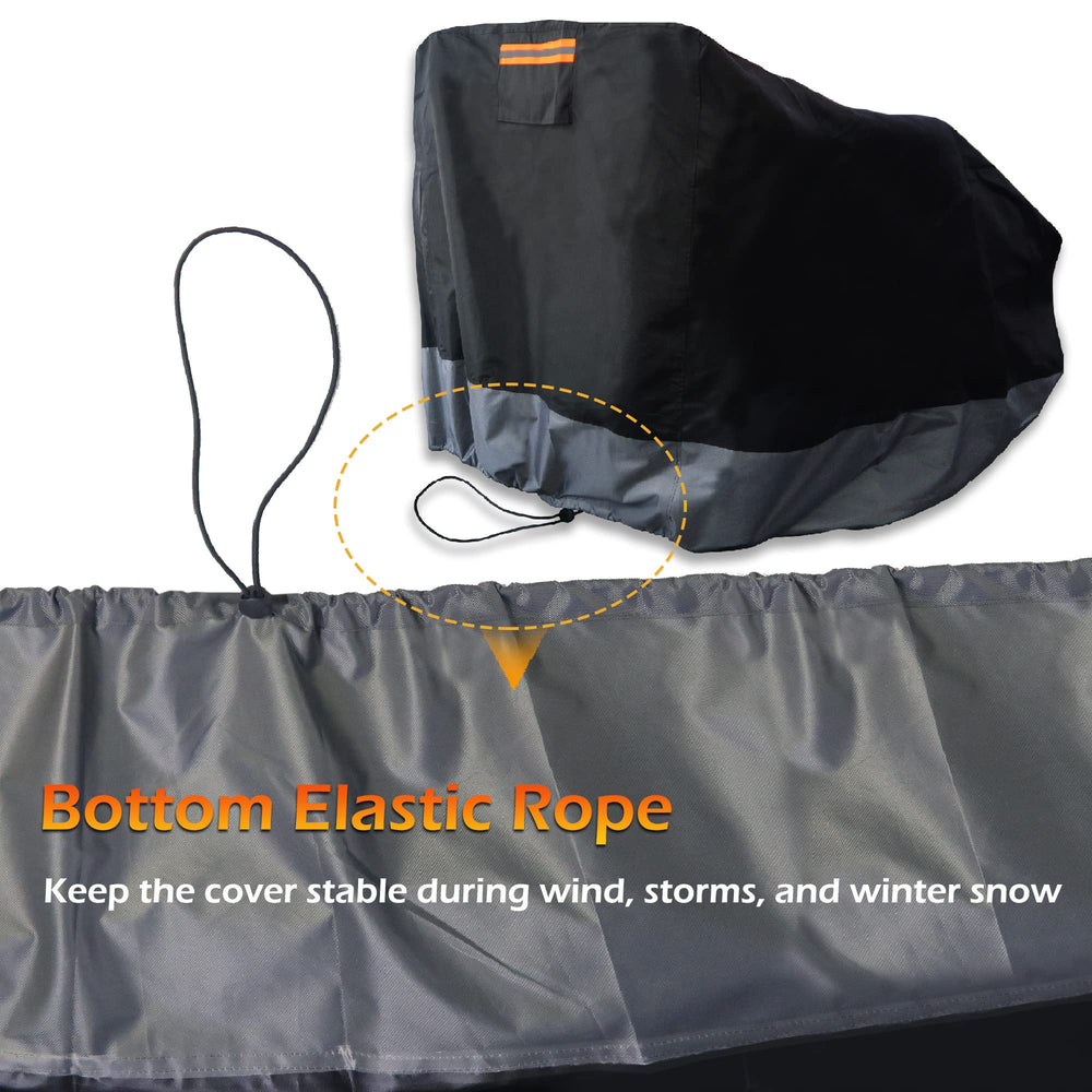 IC ICLOVER Snow Blower Cover | Two Stage Electric Snow Thrower Cover | Heavy Duty 600D Oxford Fabric Waterproof | Windproof | Sun UV Dust Proof | with Air Vent | Reflective Stripe Handle