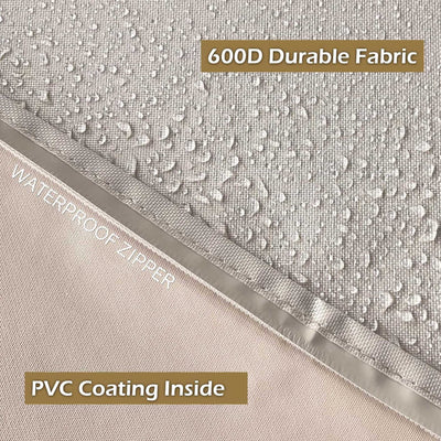 IC ICLOVER Mobile TV Stand Cover for 32/39-40/43/48-50/52-55/60-65 inch, Waterproof Outdoor TV Cover for Stand Mount, Television Screen Protector with Side Zipper Access for Outside Mobile TVs Cart with Floor Standing Base