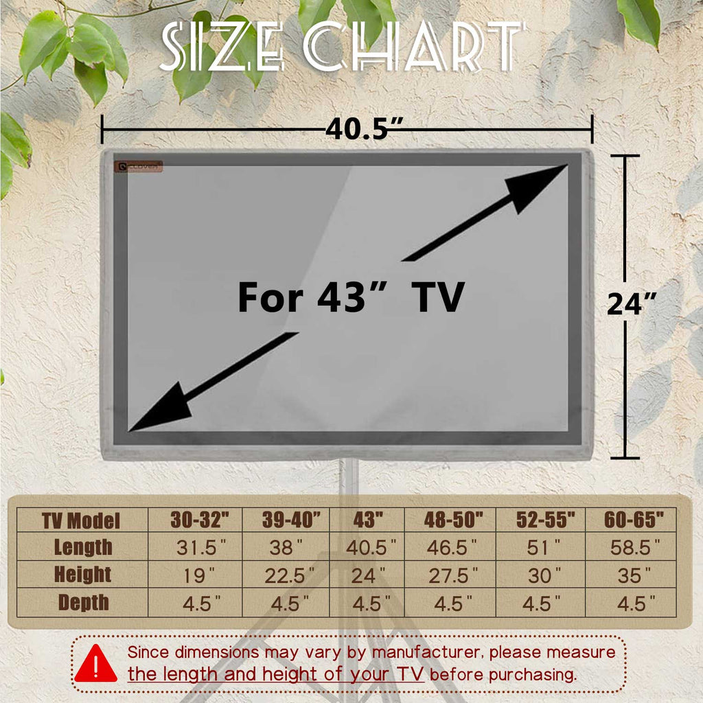 Mobile TV Stand Cover - Waterproof Outdoor Television Screen Protector with Side Zipper -Black